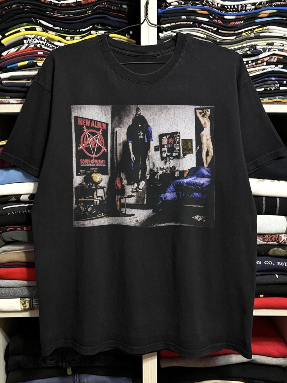 1988 Slayer Mandatory Suicide Vintage Black Promo Tee